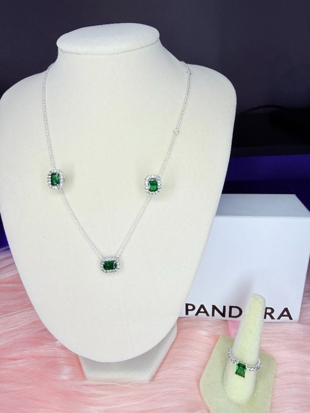 Earring, ring and pendant